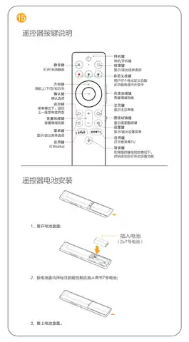 TCL 遥控器外观说明-15